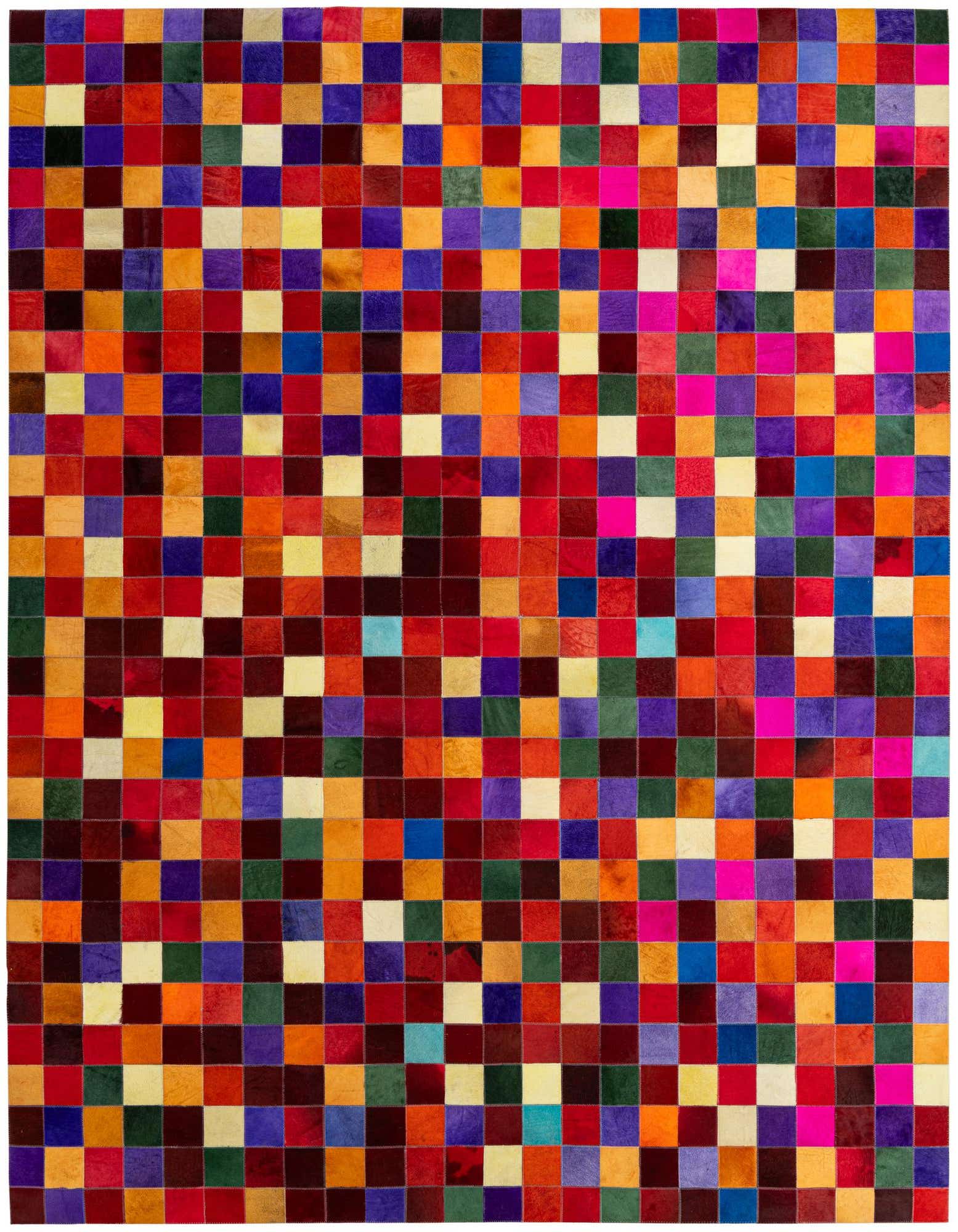 Primary image 7' 11 x 9' 10 Cowhide - Patchwork Rug