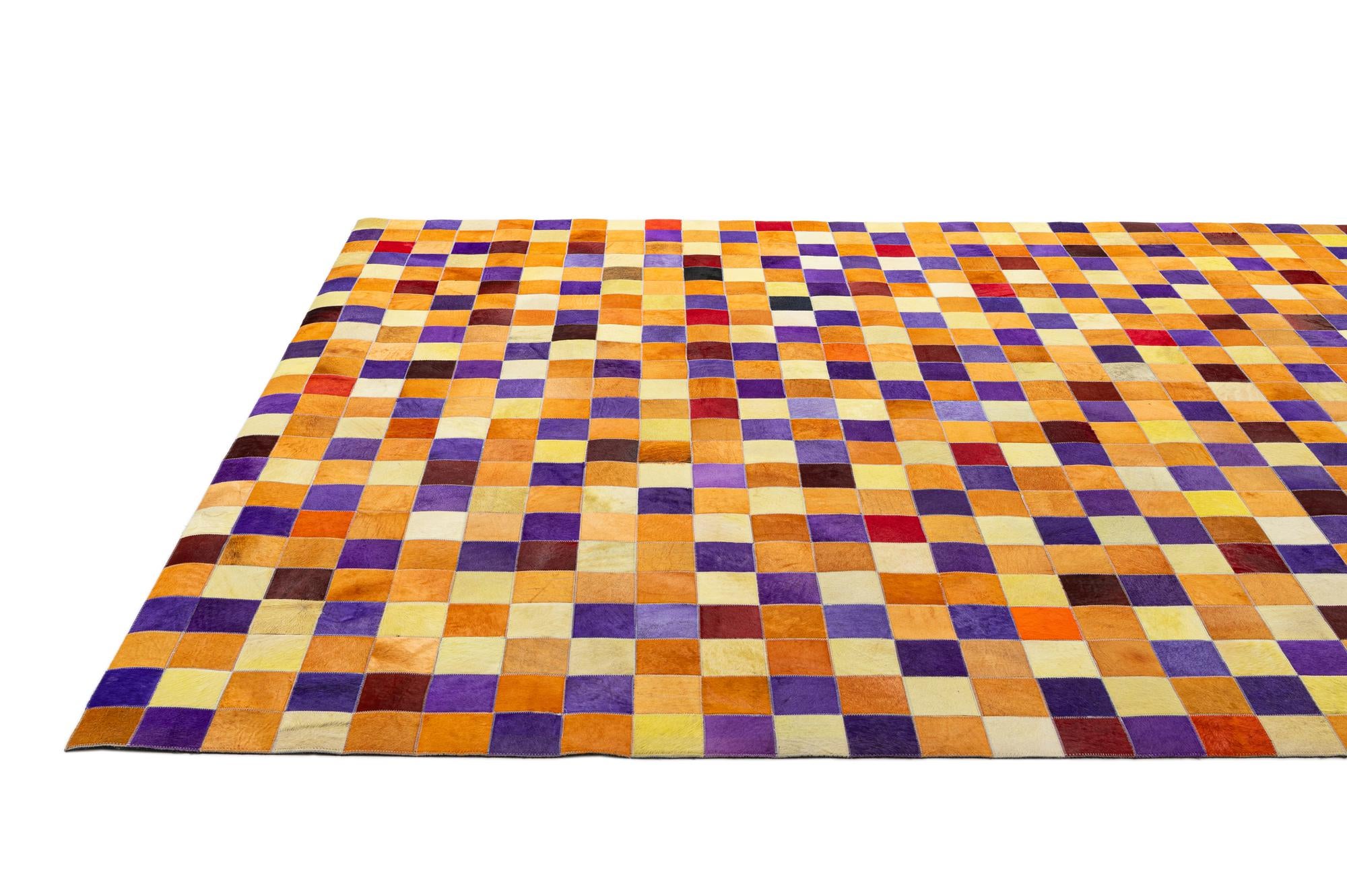 8' x 9' 11 Cowhide - Patchwork Rug