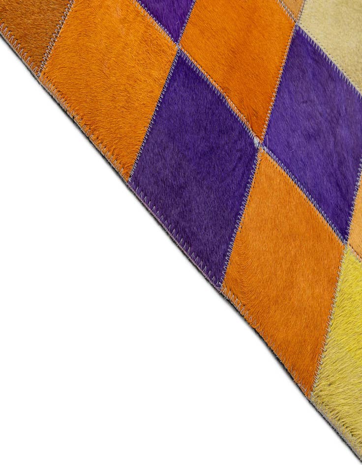Detail image of 8' x 9' 11 Cowhide - Patchwork Rug