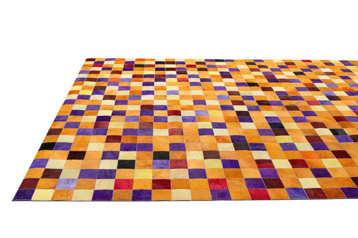 Detail image of 8' x 9' 11 Cowhide - Patchwork Rug