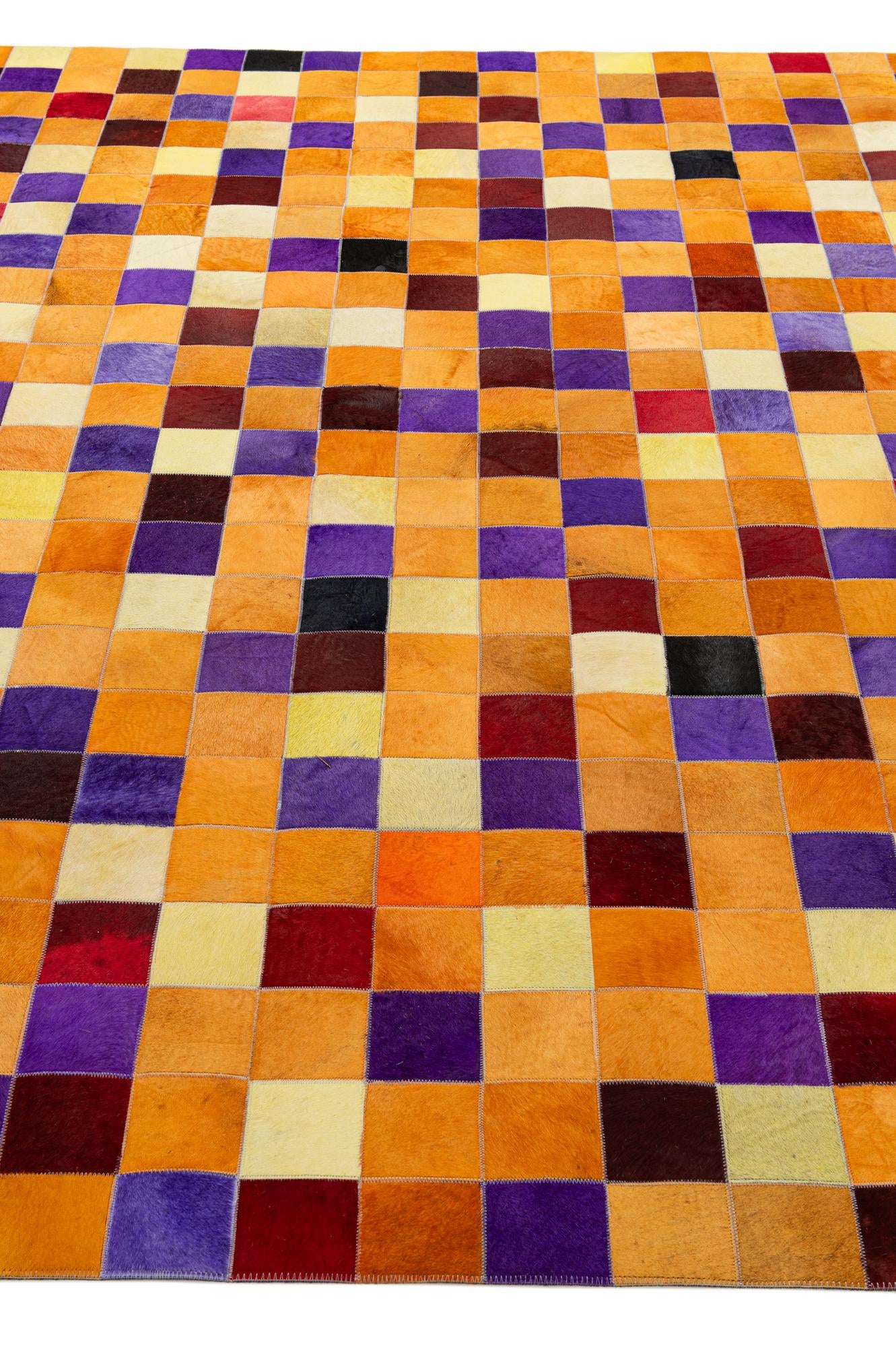 8' x 9' 11 Cowhide - Patchwork Rug