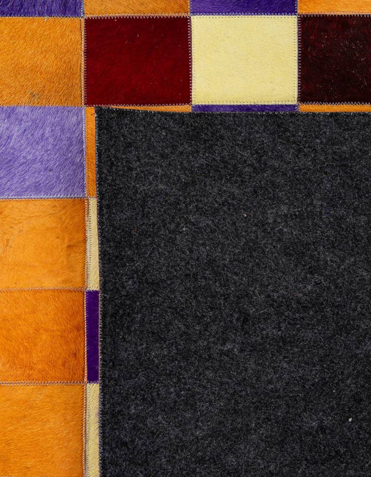 Detail image of 8' x 9' 11 Cowhide - Patchwork Rug