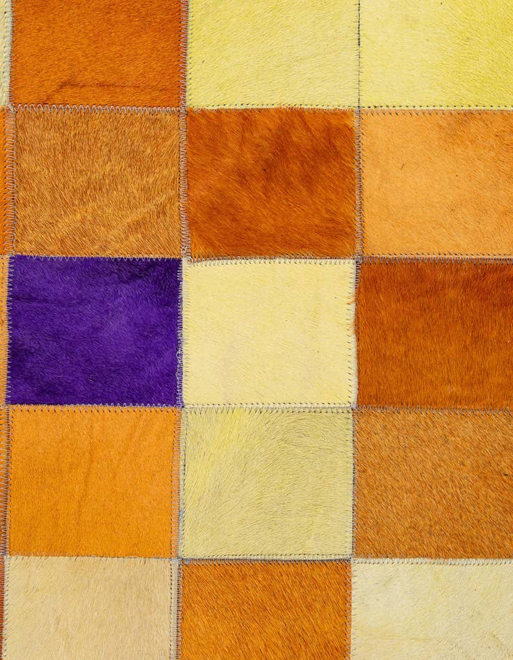 Detail image of 7' 11 x 9' 10 Cowhide - Patchwork Rug