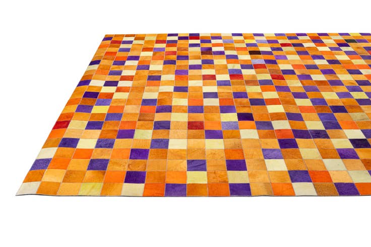 Detail image of 7' 11 x 9' 11 Cowhide - Patchwork Rug