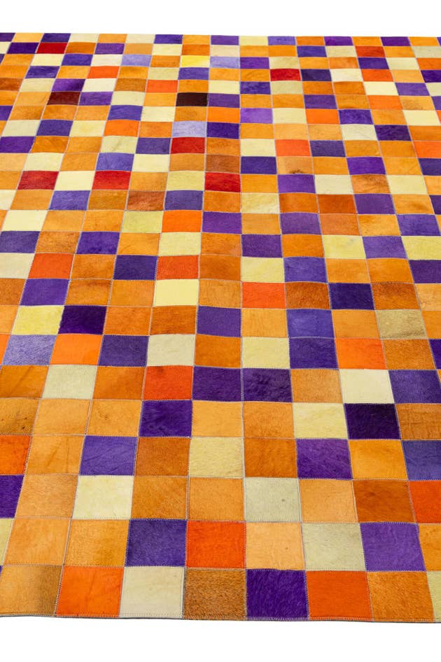 Detail image of 7' 11 x 9' 11 Cowhide - Patchwork Rug