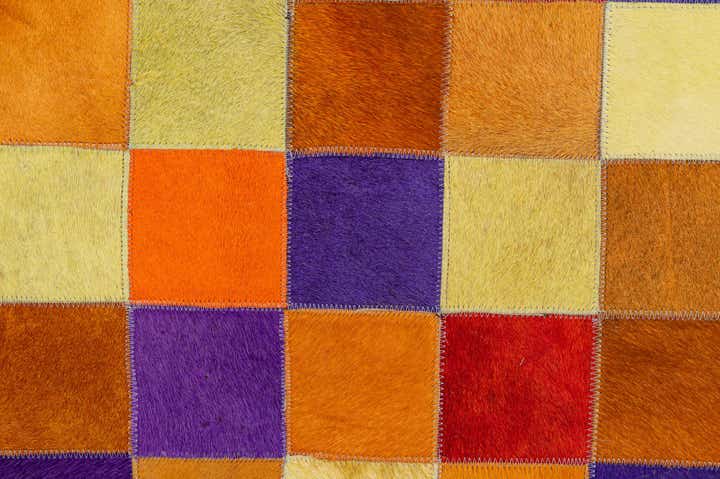 7' 11 x 9' 11 Cowhide - Patchwork Rug