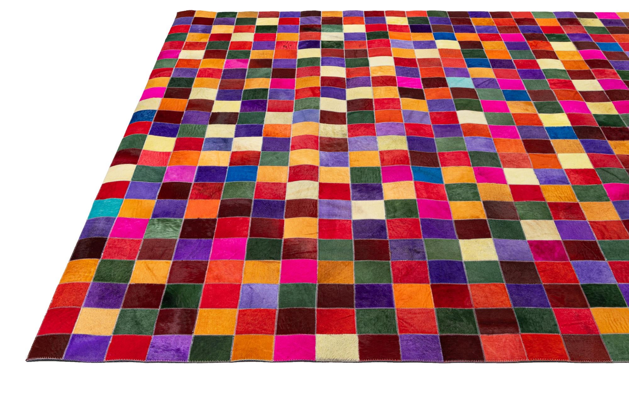 7' 11 x 9' 10 Cowhide - Patchwork Rug