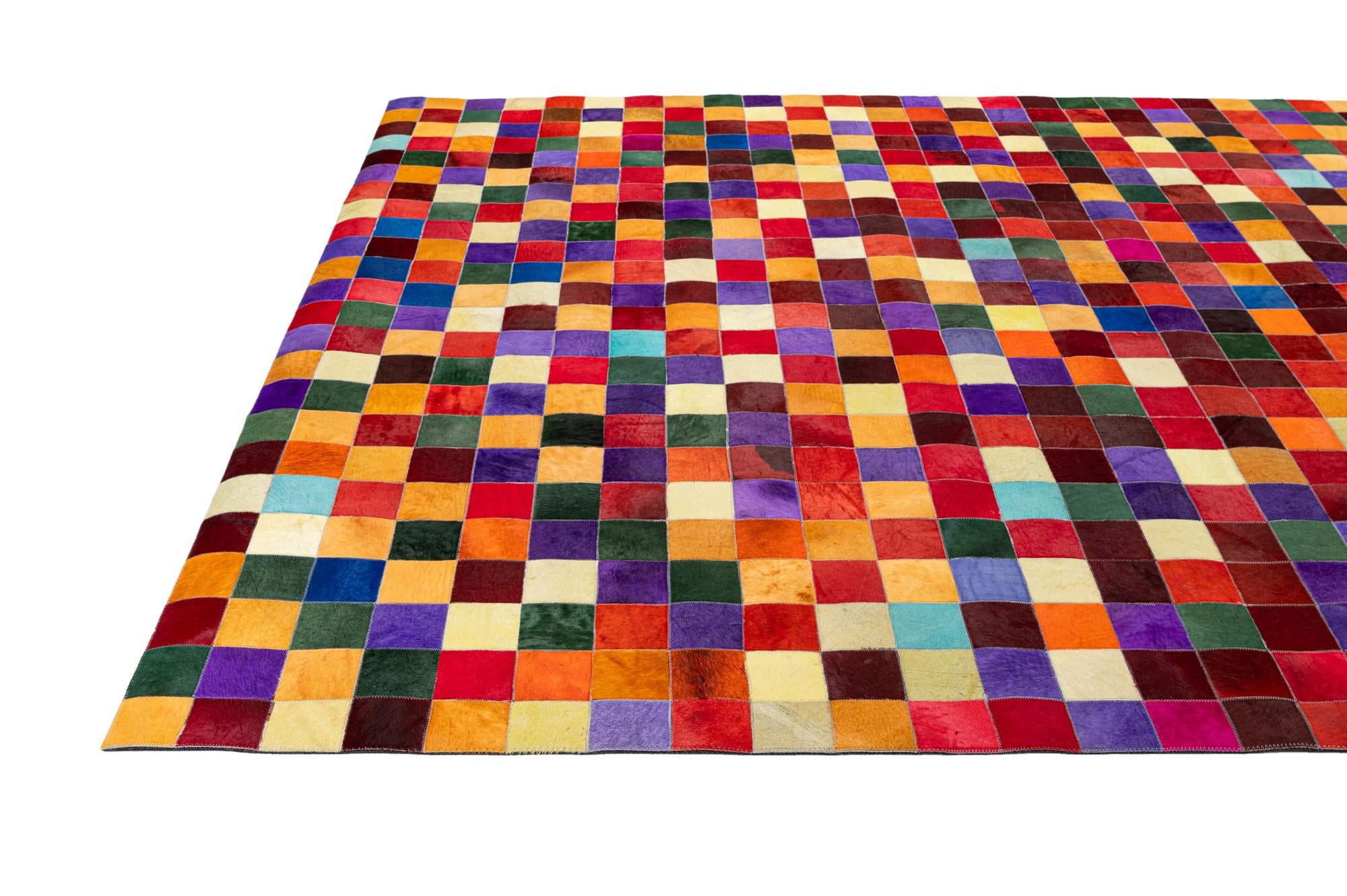 7' 11 x 9' 10 Cowhide - Patchwork Rug