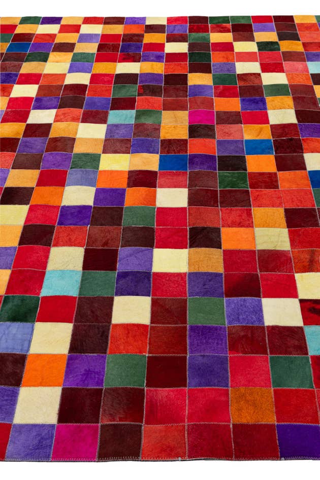 Detail image of 7' 11 x 9' 10 Cowhide - Patchwork Rug