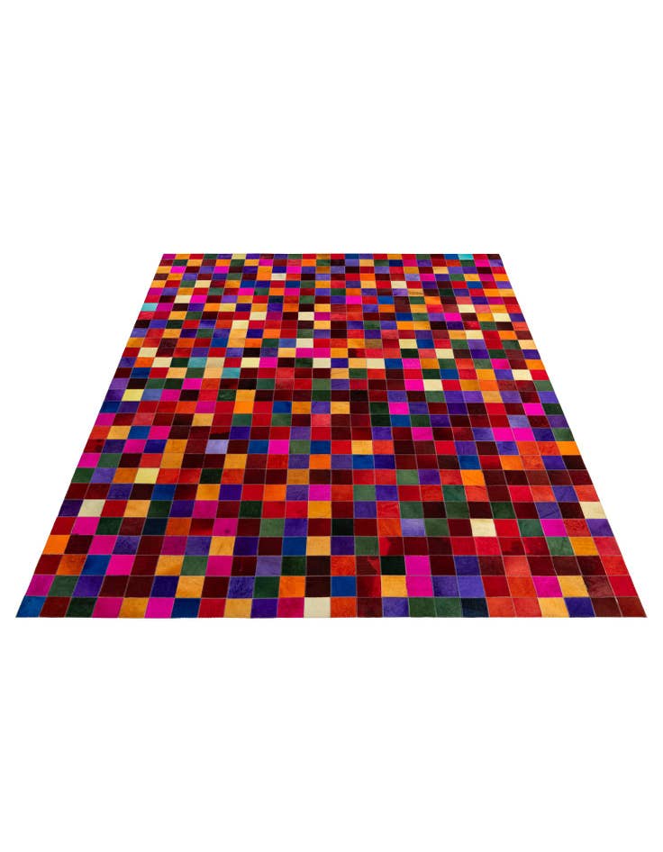 Detail image of 8' x 9' 10 Cowhide - Patchwork Rug