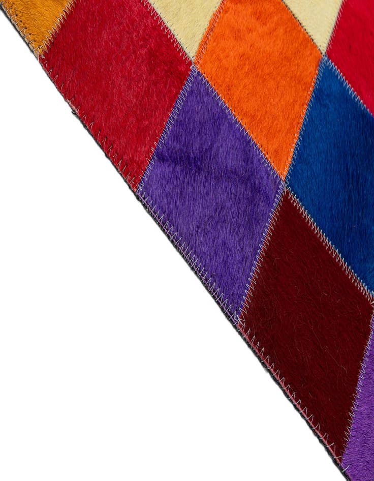 Detail image of 8' x 9' 10 Cowhide - Patchwork Rug