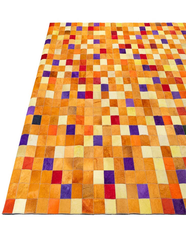 Detail image of 7' 11 x 9' 10 Cowhide - Patchwork Rug