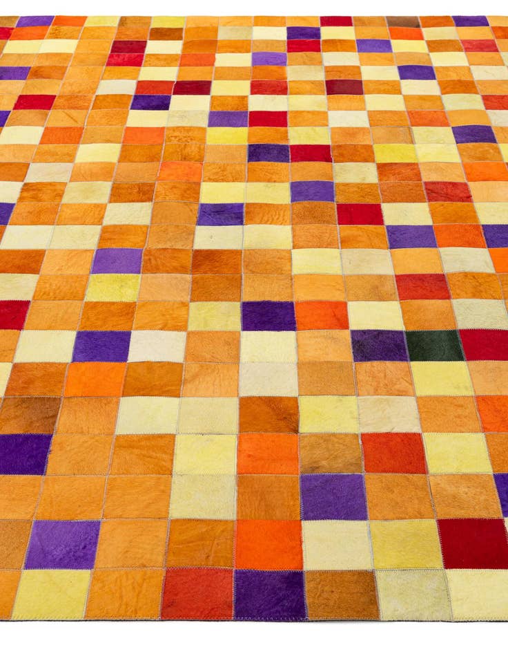 Detail image of 7' 11 x 9' 10 Cowhide - Patchwork Rug