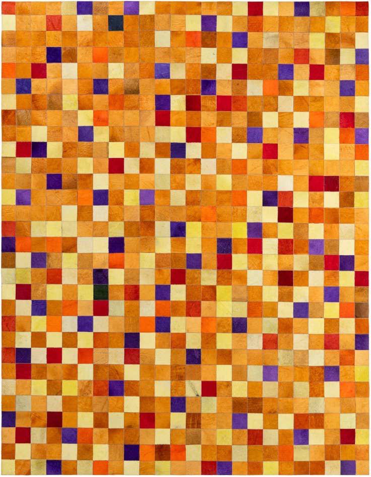 Detail image of 7' 11 x 9' 10 Cowhide - Patchwork Rug