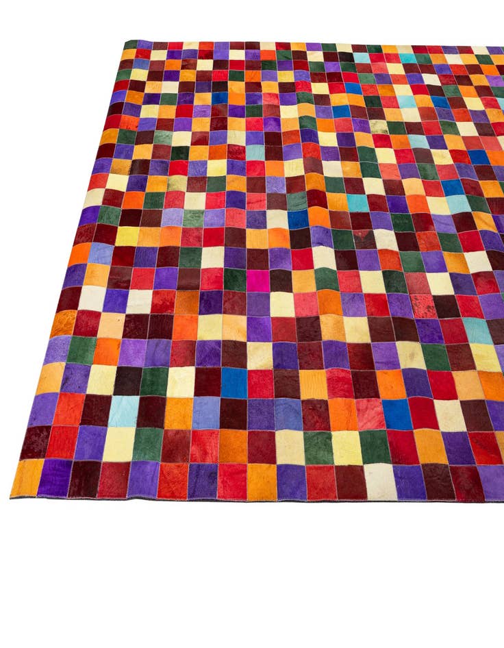 Detail image of 8' x 9' 10 Cowhide - Patchwork Rug
