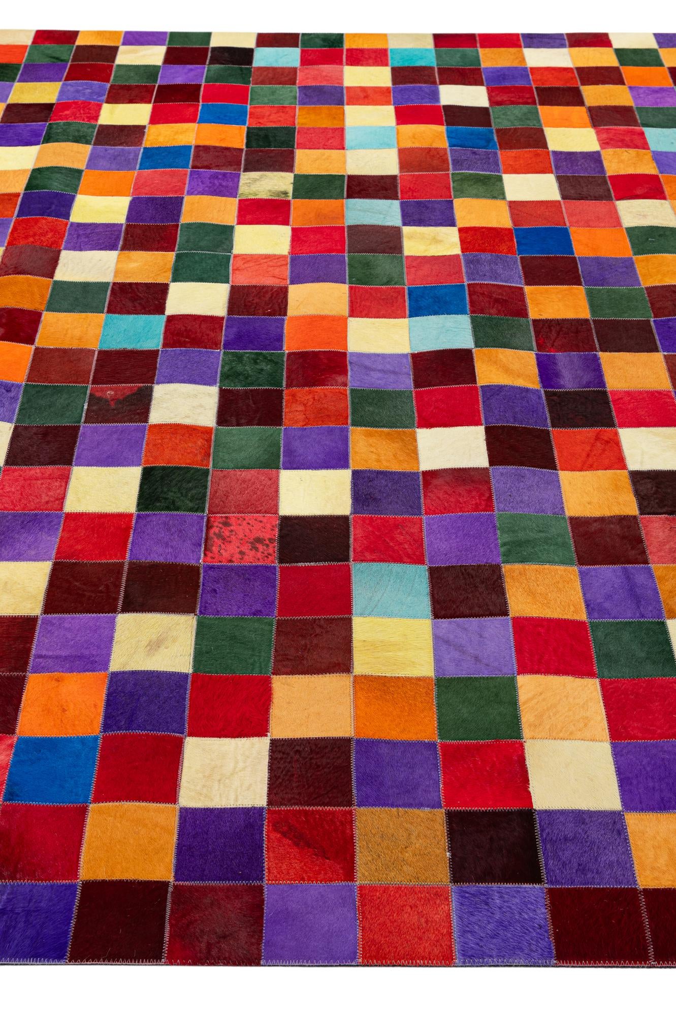 8' x 9' 10 Cowhide - Patchwork Rug
