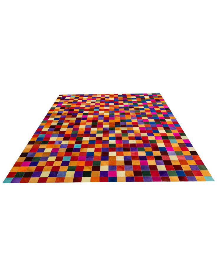 Detail image of 7' 11 x 9' 11 Cowhide - Patchwork Rug