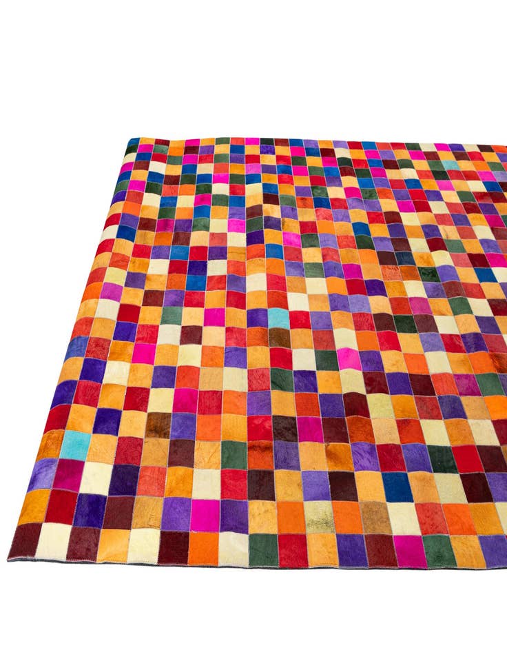 Detail image of 7' 11 x 9' 11 Cowhide - Patchwork Rug