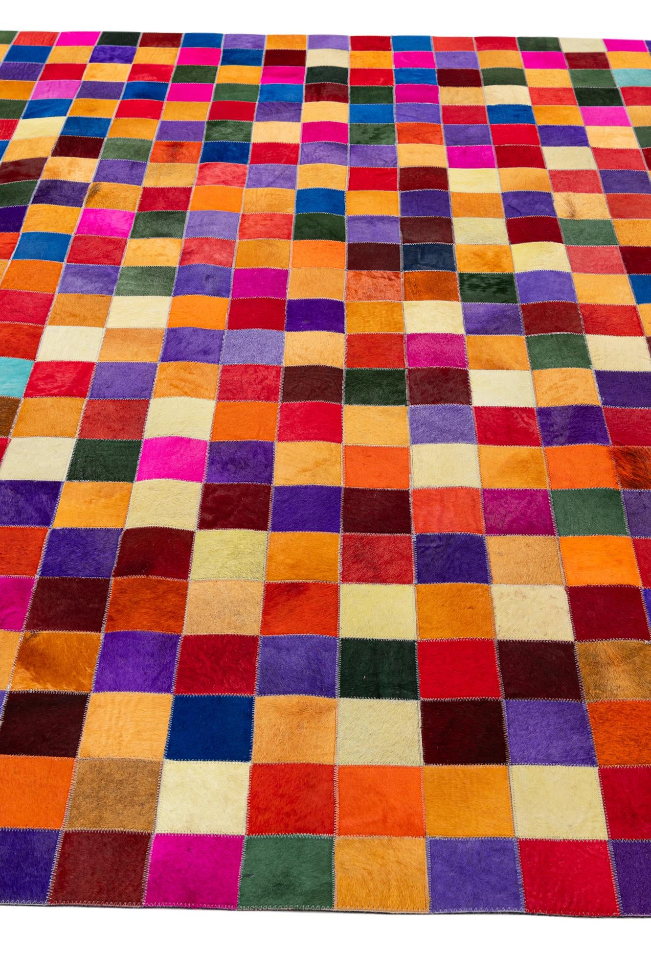 7' 11 x 9' 11 Cowhide - Patchwork Rug