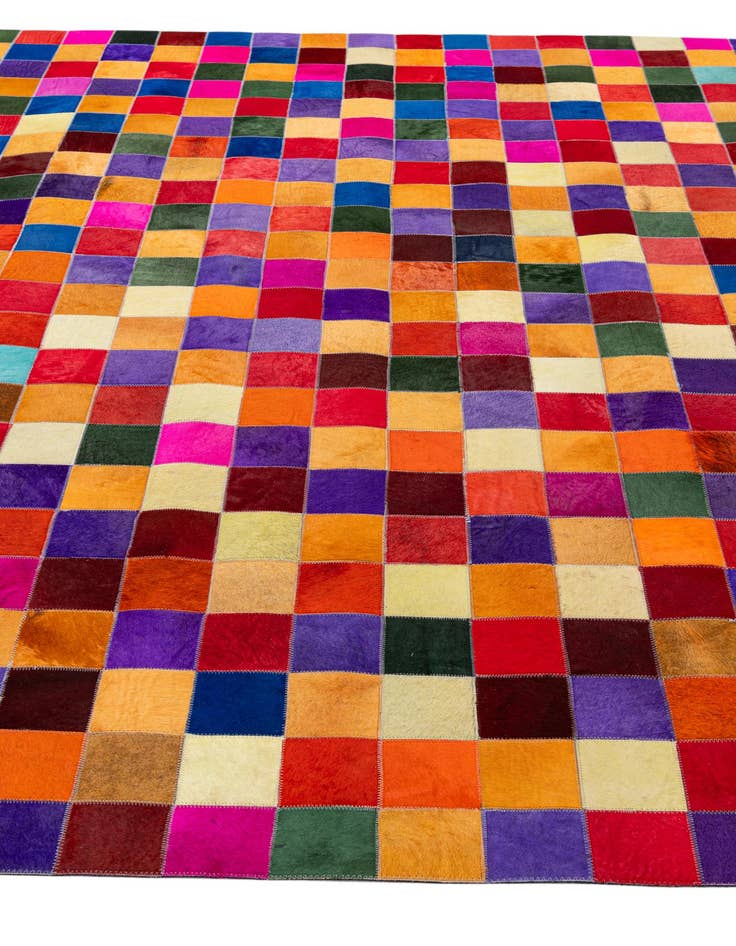 Detail image of 7' 11 x 9' 11 Cowhide - Patchwork Rug