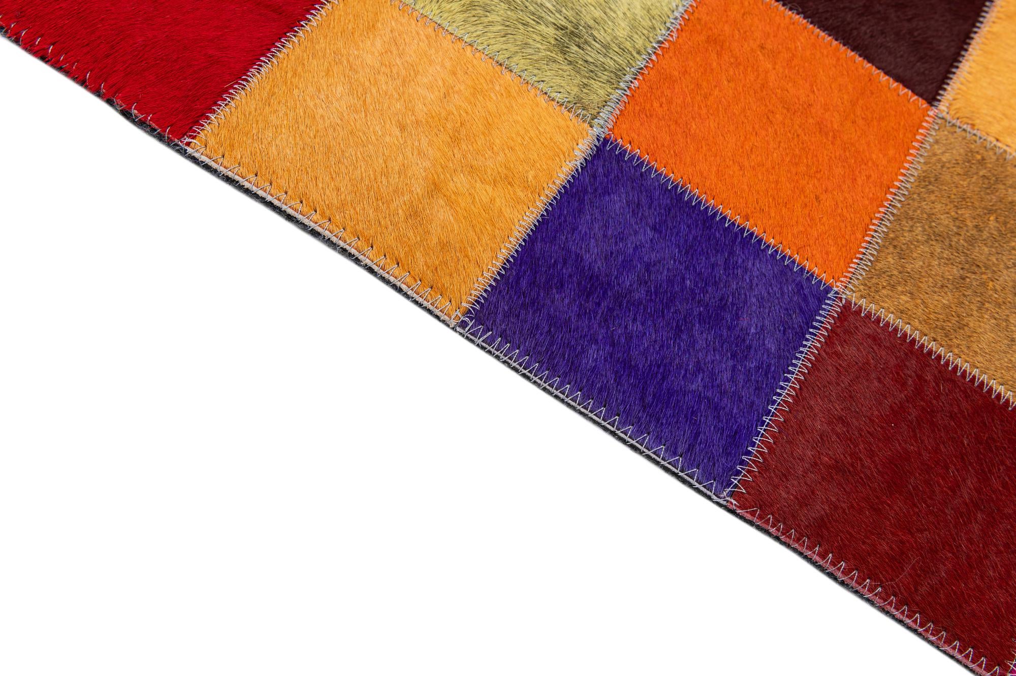 7' 11 x 9' 11 Cowhide - Patchwork Rug