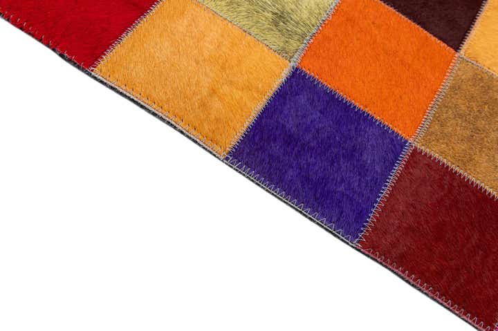 7' 11 x 9' 11 Cowhide - Patchwork Rug