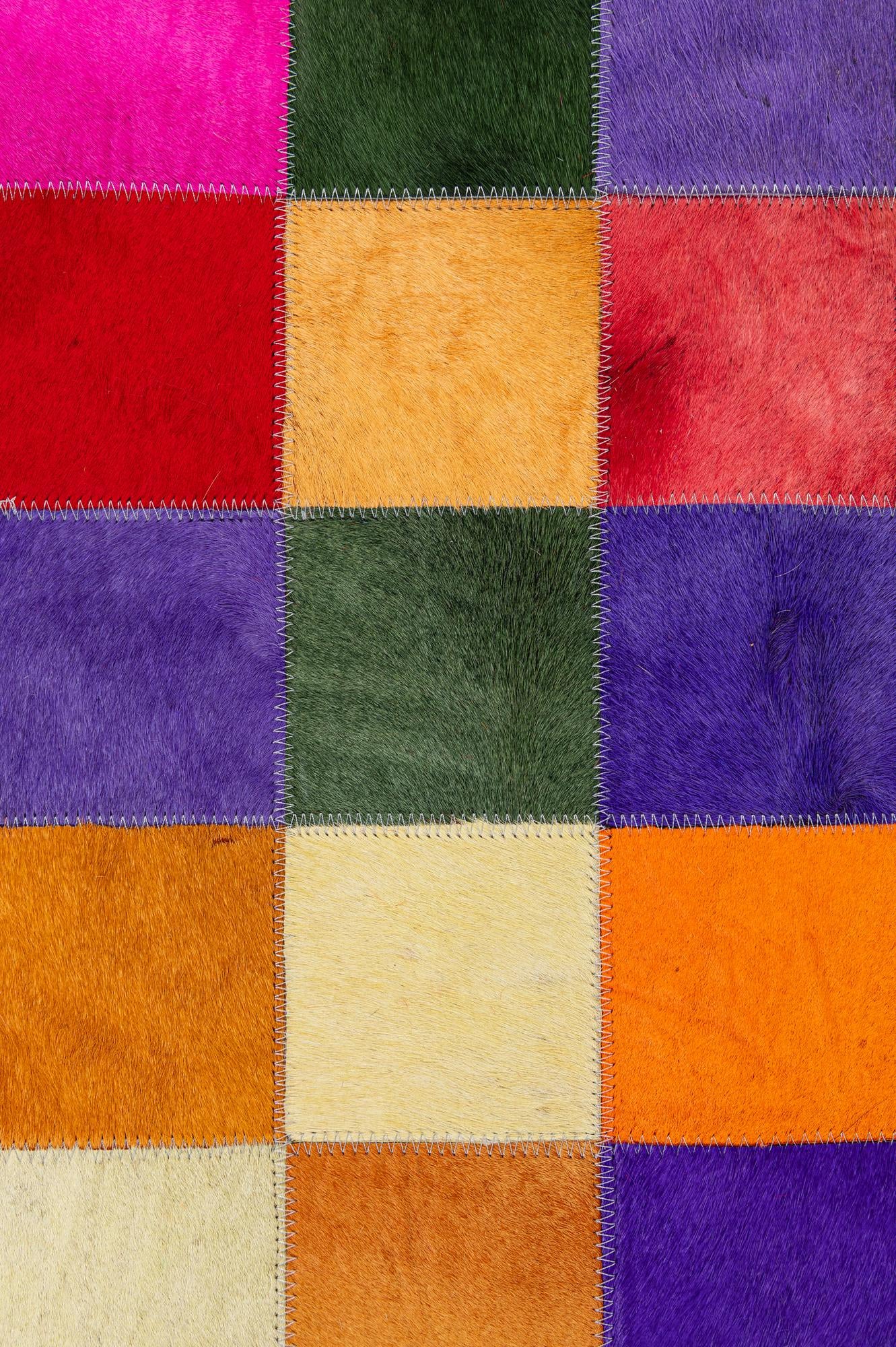 7' 11 x 9' 11 Cowhide - Patchwork Rug