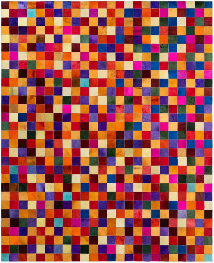 Detail image of 7' 11 x 9' 11 Cowhide - Patchwork Rug
