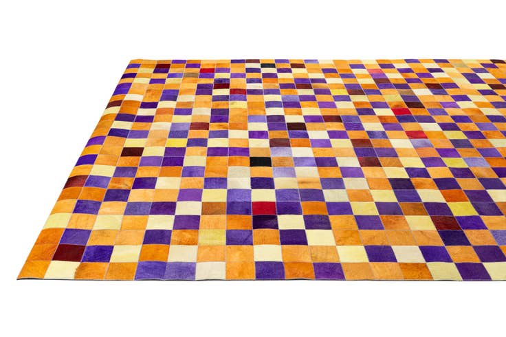 Detail image of 8' x 9' 11 Cowhide - Patchwork Rug