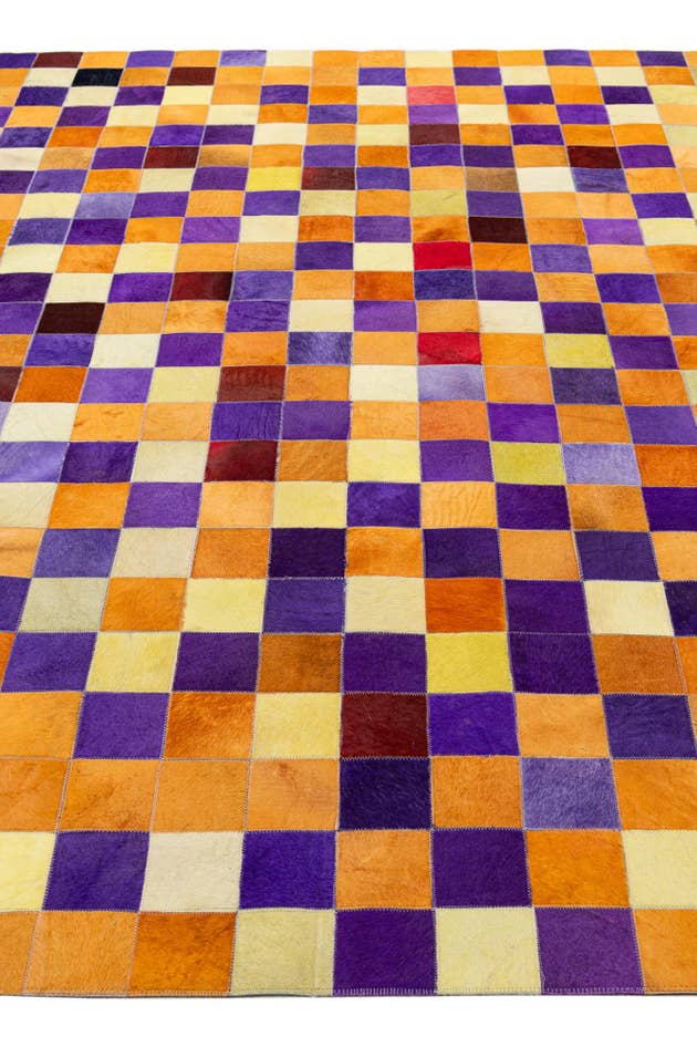 Detail image of 8' x 9' 11 Cowhide - Patchwork Rug