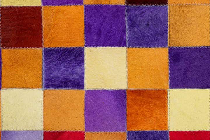 8' x 9' 11 Cowhide - Patchwork Rug