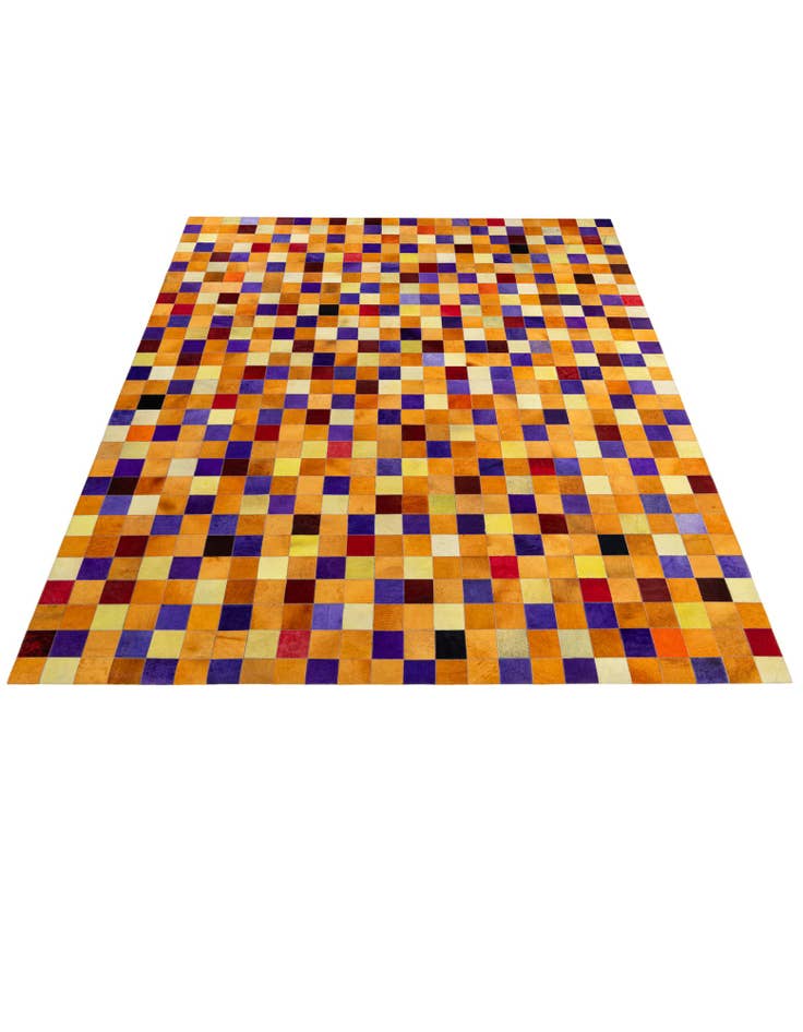 Detail image of 8' x 9' 10 Cowhide - Patchwork Rug
