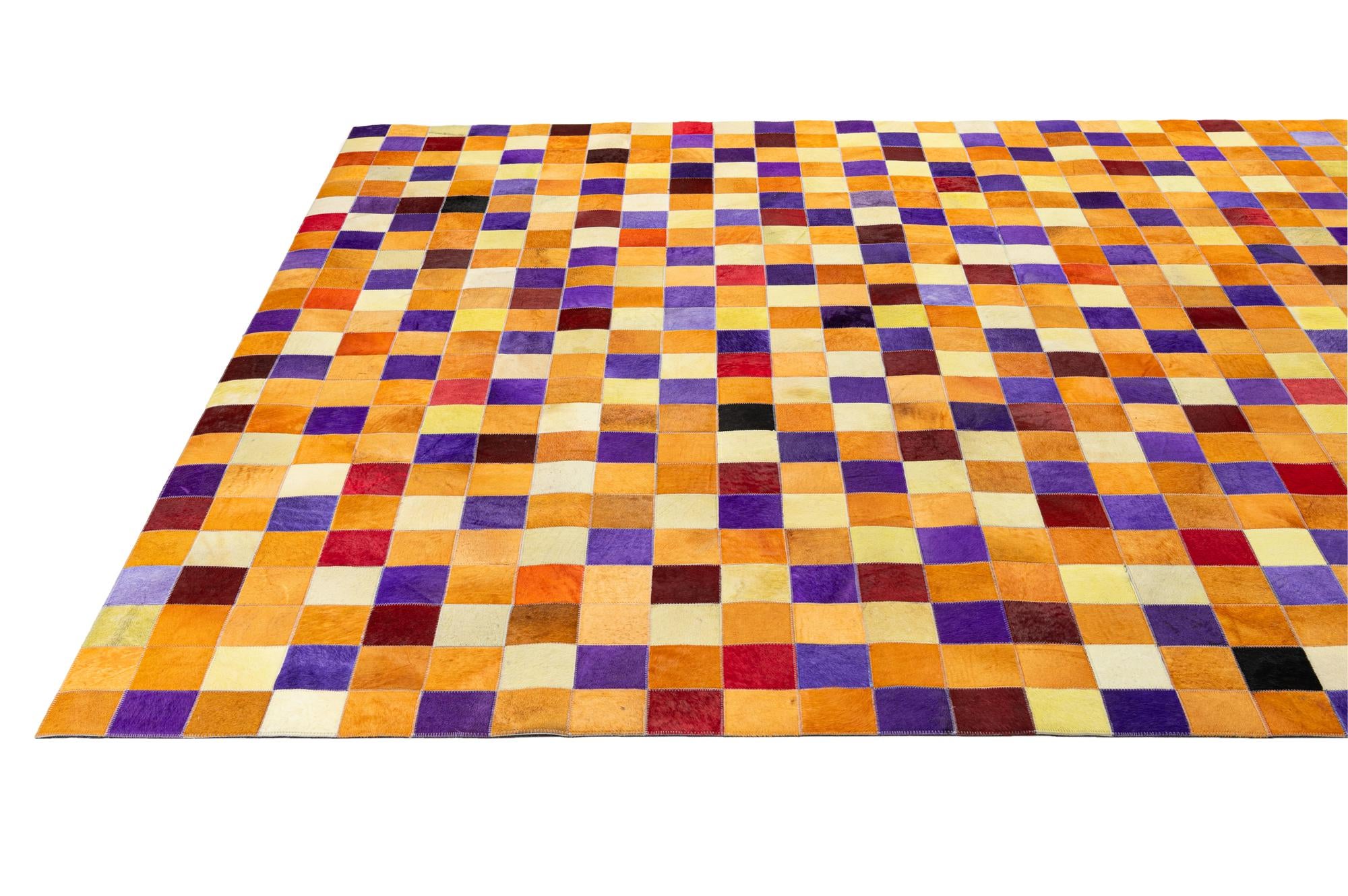 8' x 9' 10 Cowhide - Patchwork Rug