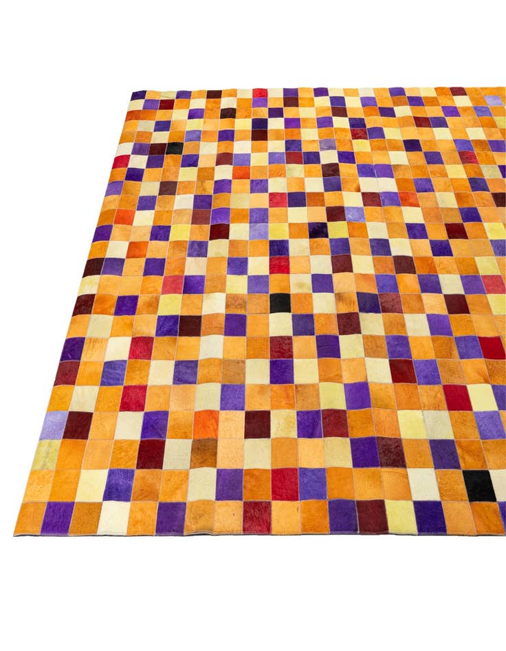 Detail image of 8' x 9' 10 Cowhide - Patchwork Rug