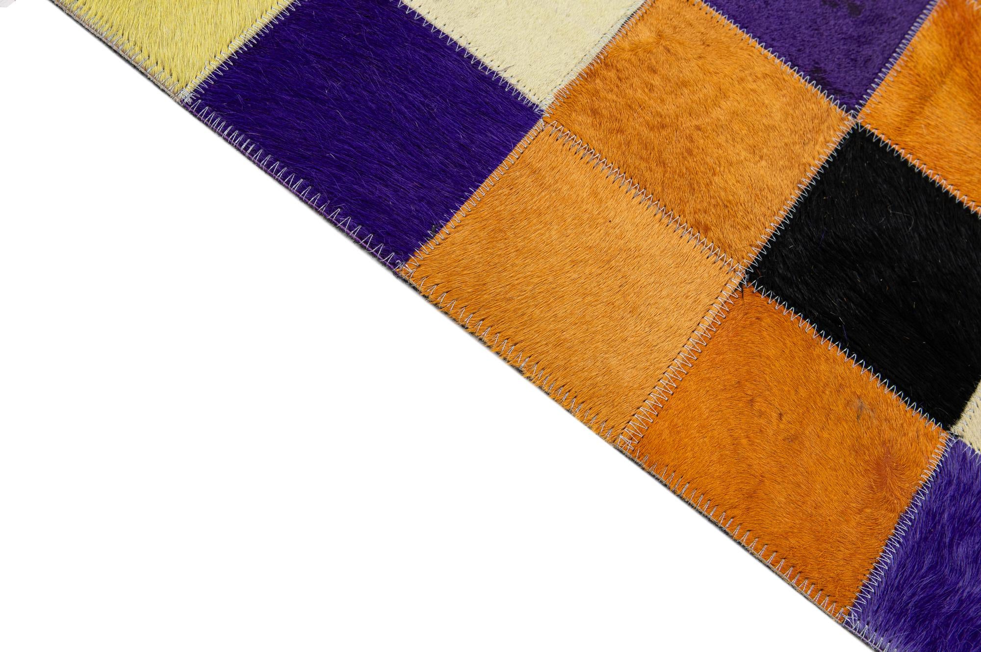 8' x 9' 10 Cowhide - Patchwork Rug