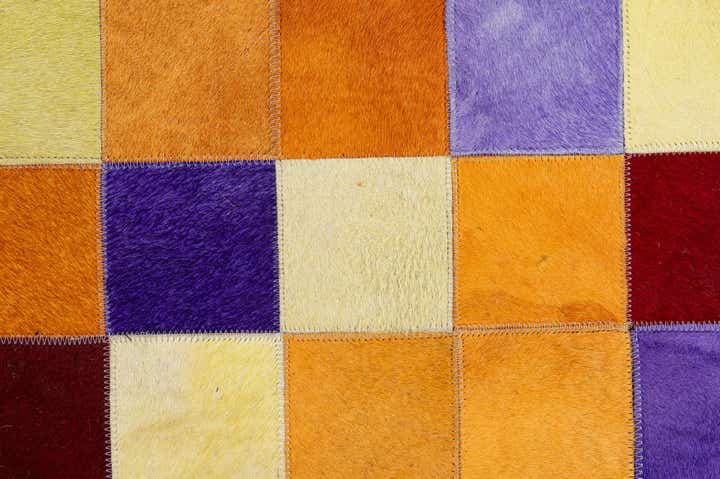 8' x 9' 10 Cowhide - Patchwork Rug