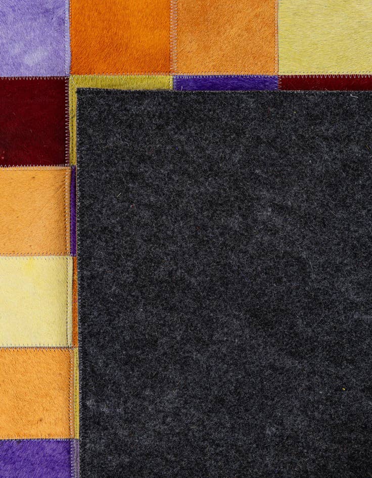 Detail image of 8' x 9' 10 Cowhide - Patchwork Rug