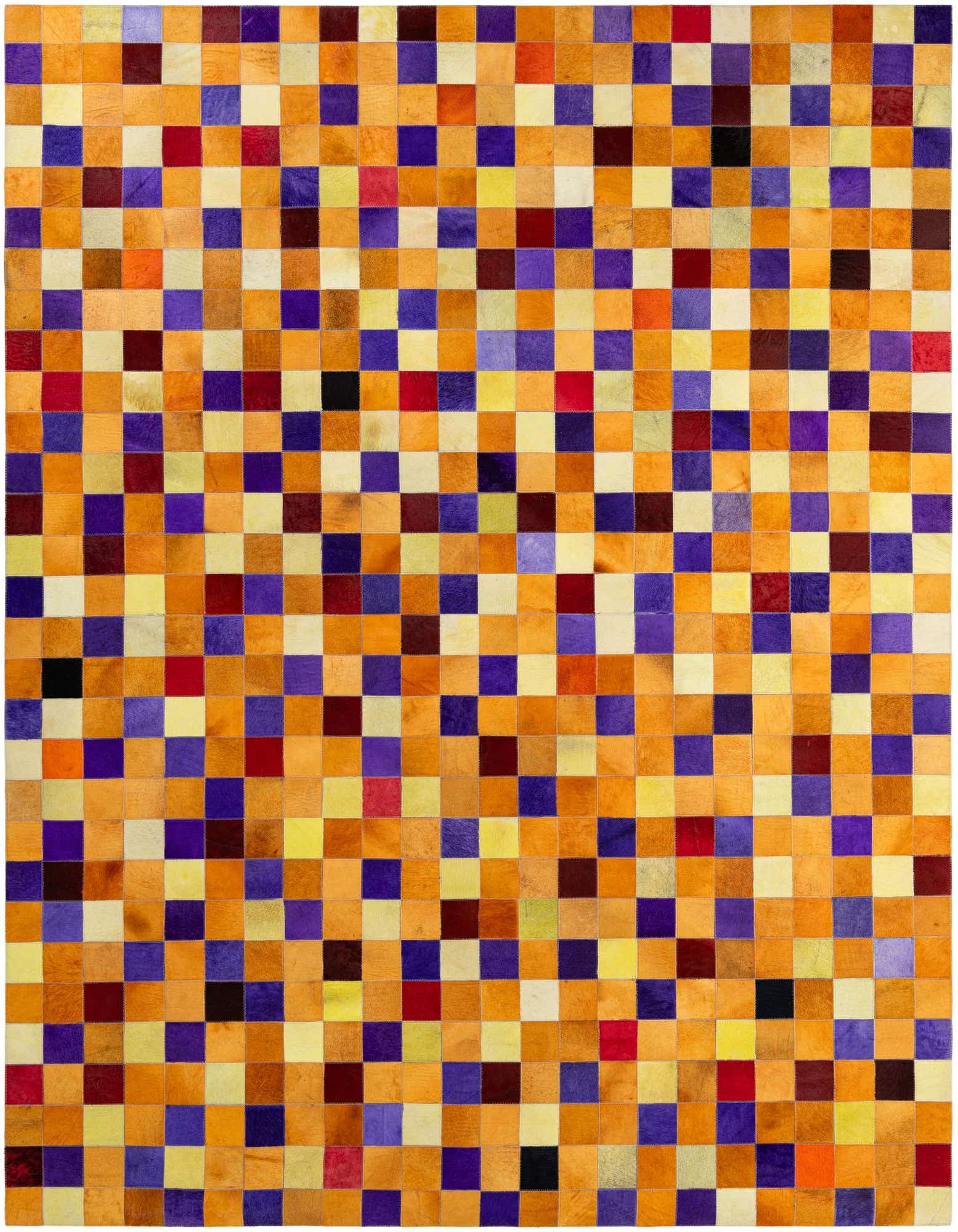 Primary image 8' x 9' 10 Cowhide - Patchwork Rug