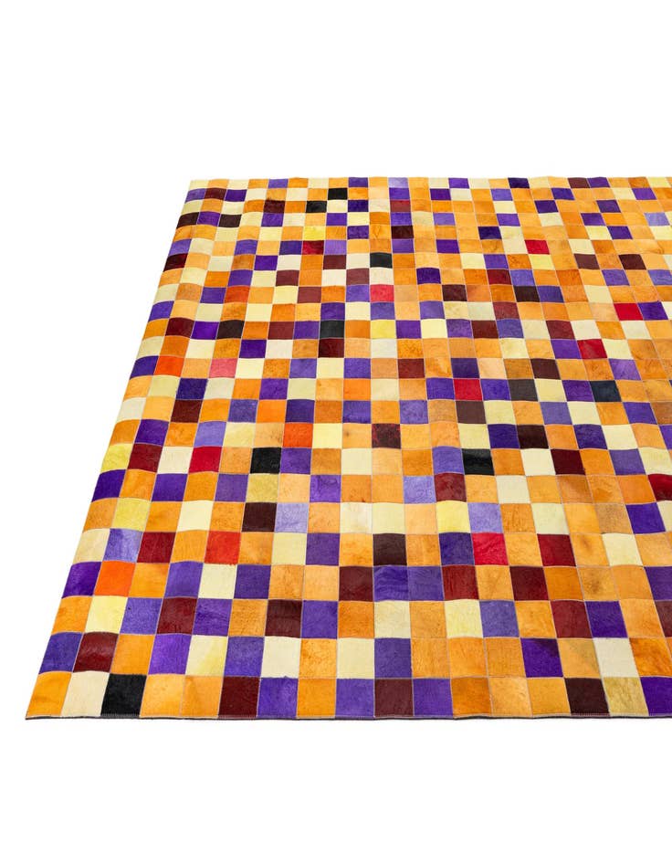 Detail image of 7' 11 x 9' 11 Cowhide - Patchwork Rug