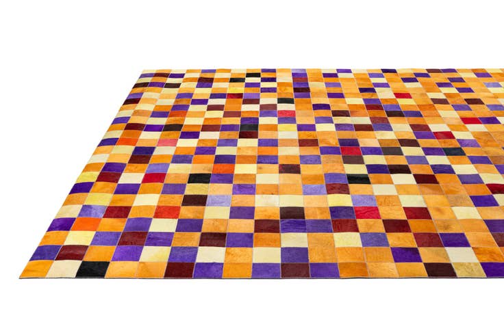 Detail image of 7' 11 x 9' 11 Cowhide - Patchwork Rug