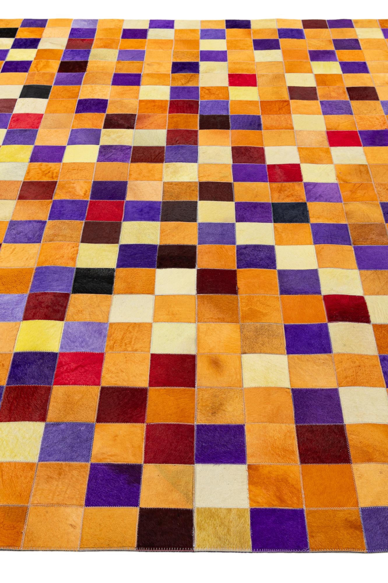 7' 11 x 9' 11 Cowhide - Patchwork Rug