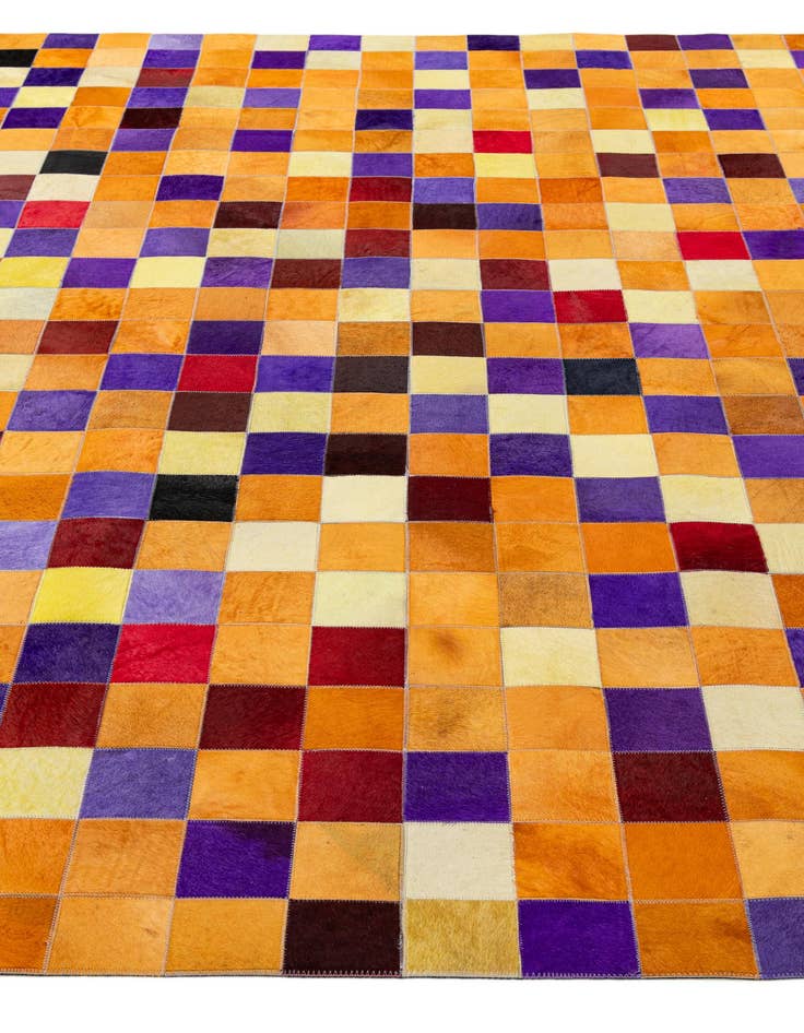 Detail image of 7' 11 x 9' 11 Cowhide - Patchwork Rug