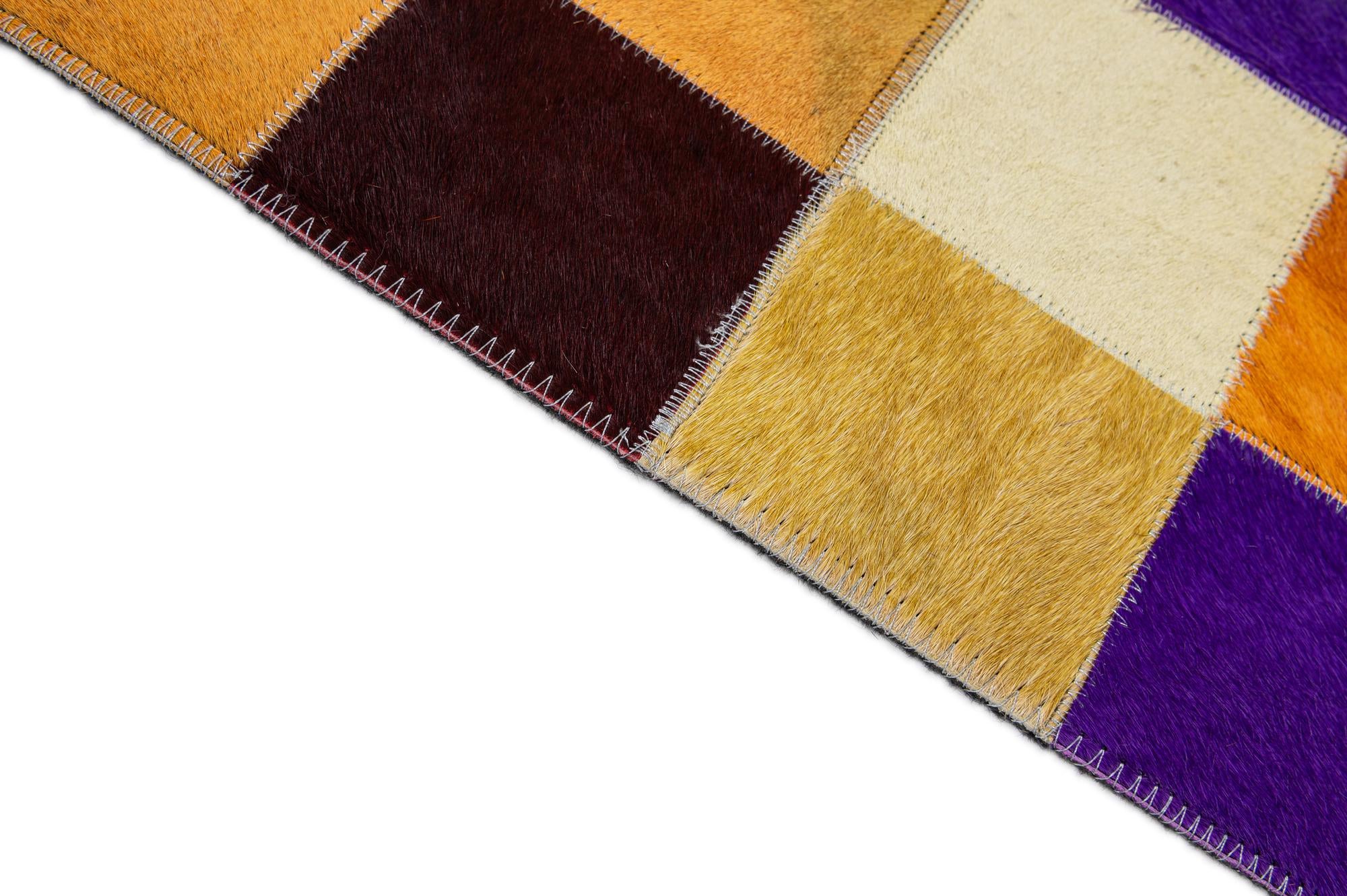 7' 11 x 9' 11 Cowhide - Patchwork Rug