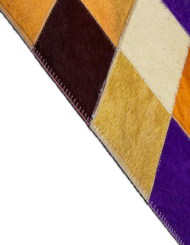 Detail image of 7' 11 x 9' 11 Cowhide - Patchwork Rug