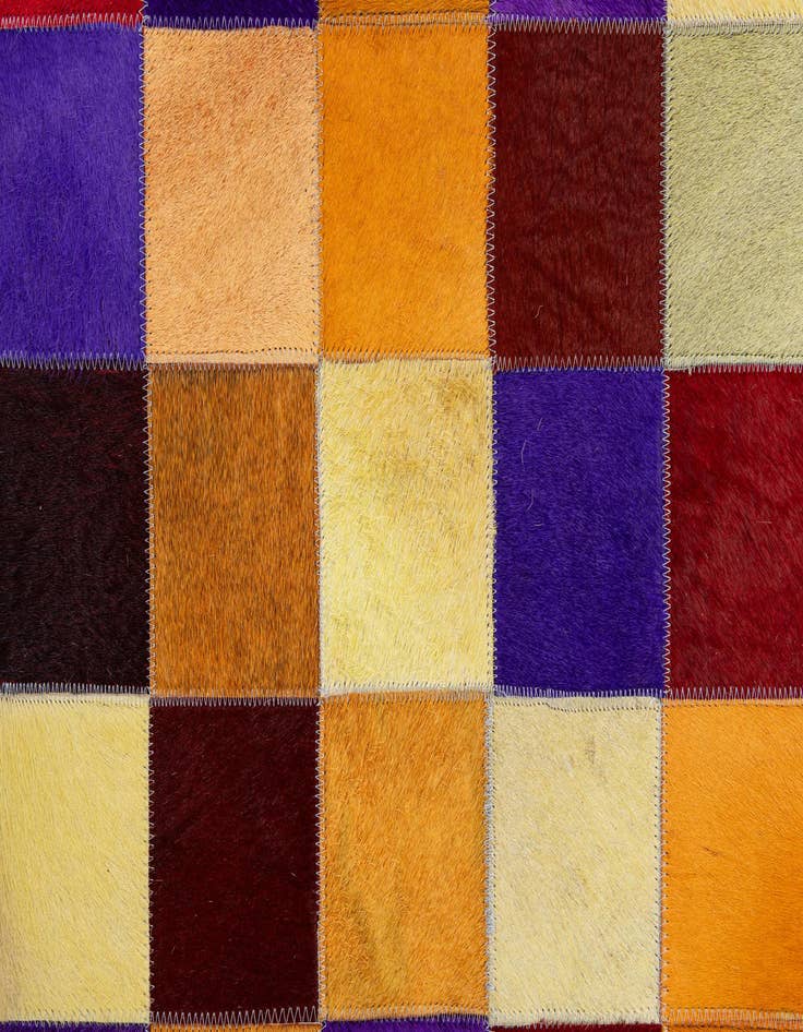 Detail image of 7' 11 x 9' 11 Cowhide - Patchwork Rug