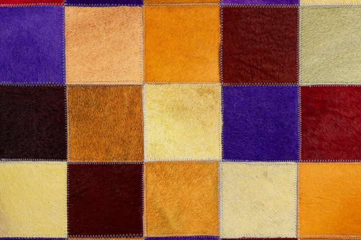 7' 11 x 9' 11 Cowhide - Patchwork Rug