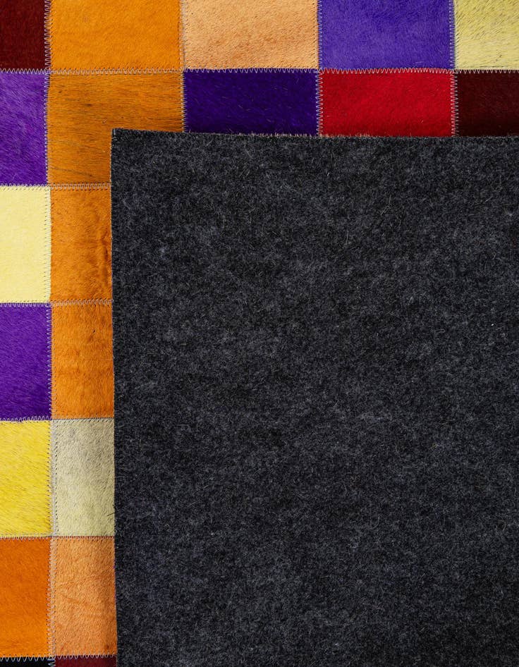 Detail image of 7' 11 x 9' 11 Cowhide - Patchwork Rug