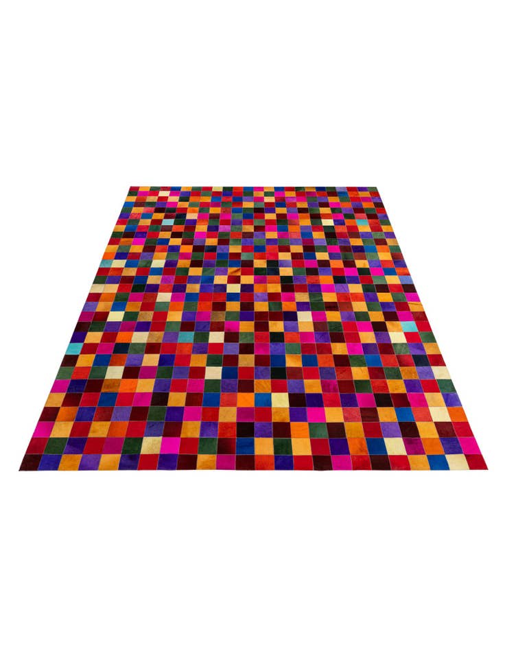 Detail image of 8' x 9' 11 Cowhide - Patchwork Rug