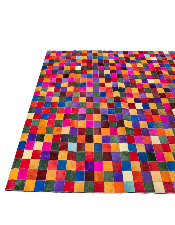 Detail image of 8' x 9' 11 Cowhide - Patchwork Rug