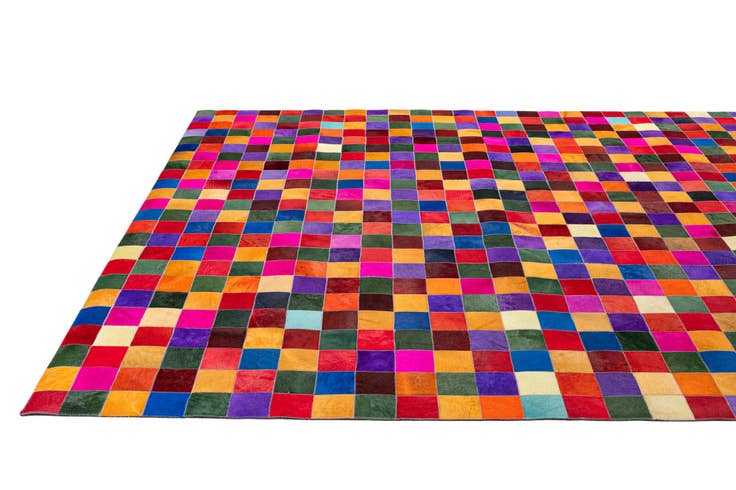 Detail image of 8' x 9' 11 Cowhide - Patchwork Rug